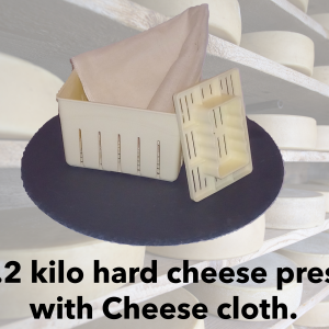 1.2kg Hard Cheese Press with Premium Cheese Cloth - Effortless Artisan Cheese Crafting at Home