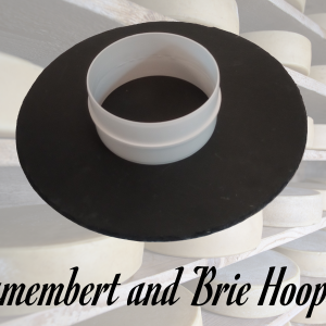 5 inch Camembert and Brie hoop for molding and shaping your wheels of Cheese complete with cheesecloth .